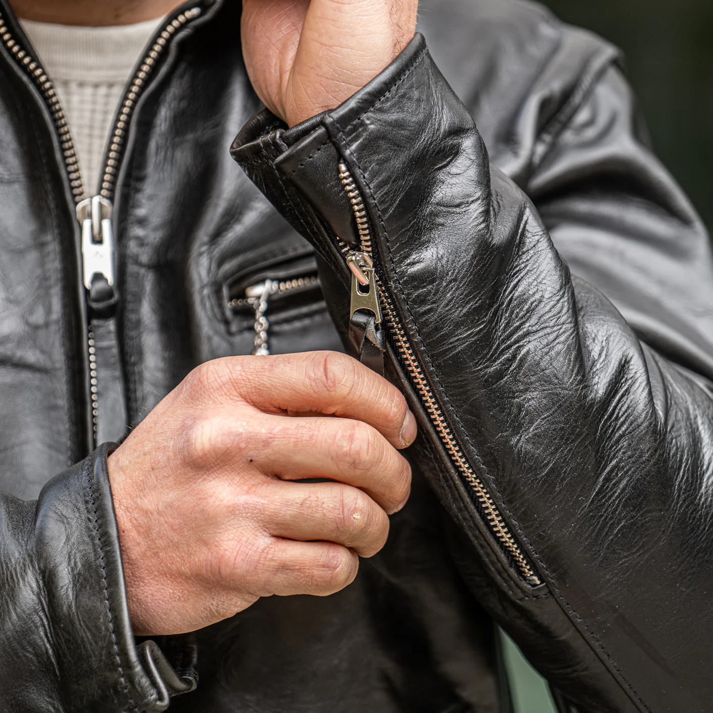 Simmons Bilt “Liberator” Leather Jacket – Black Clayton Monza Horsehide - Image 12