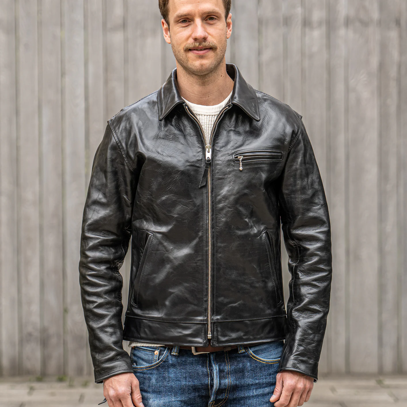 Simmons Bilt “Liberator” Leather Jacket – Black Clayton Monza Horsehide - Image 3
