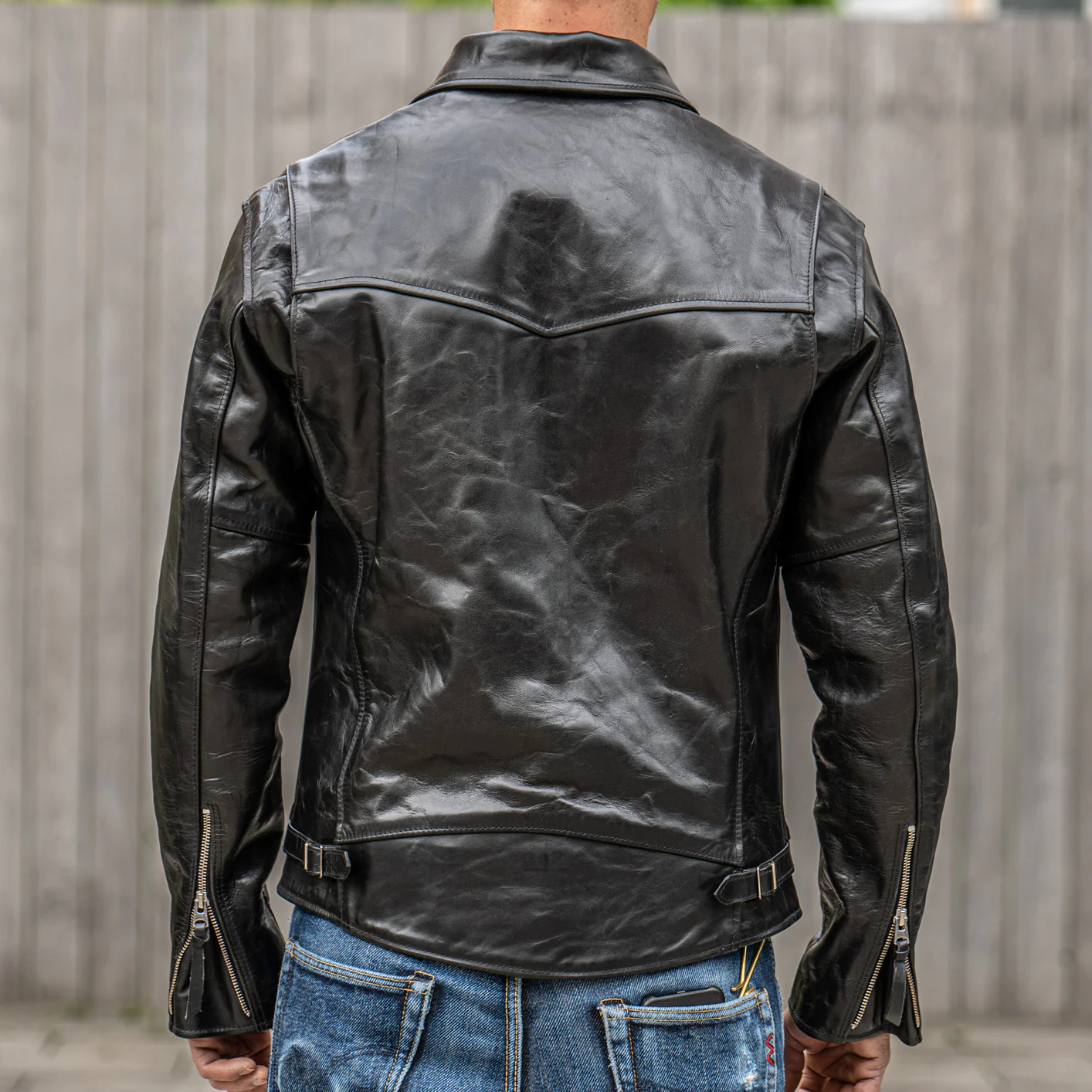 Simmons Bilt “Liberator” Leather Jacket – Black Clayton Monza Horsehide - Image 5