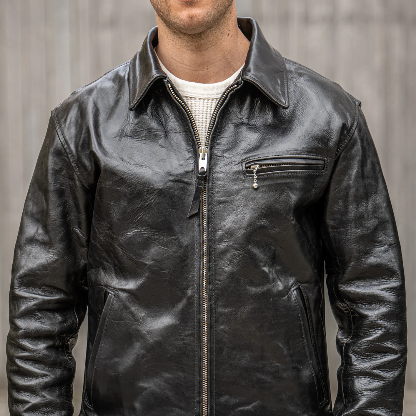 Simmons Bilt “Liberator” Leather Jacket – Black Clayton Monza Horsehide - Image 6