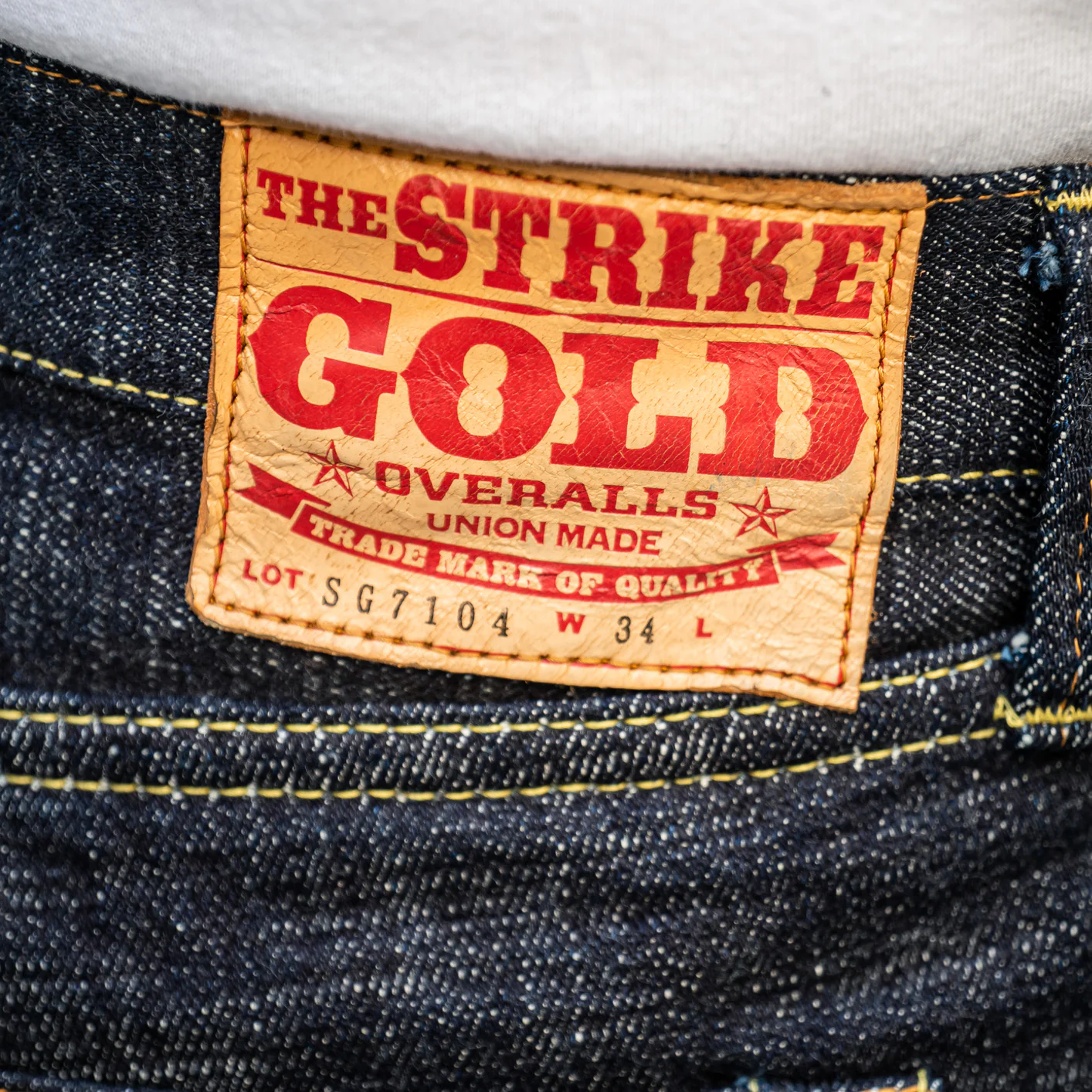 Strike Gold SG7104 17oz Super Slubby Selvedge Jeans – Relaxed Tapered - Image 7