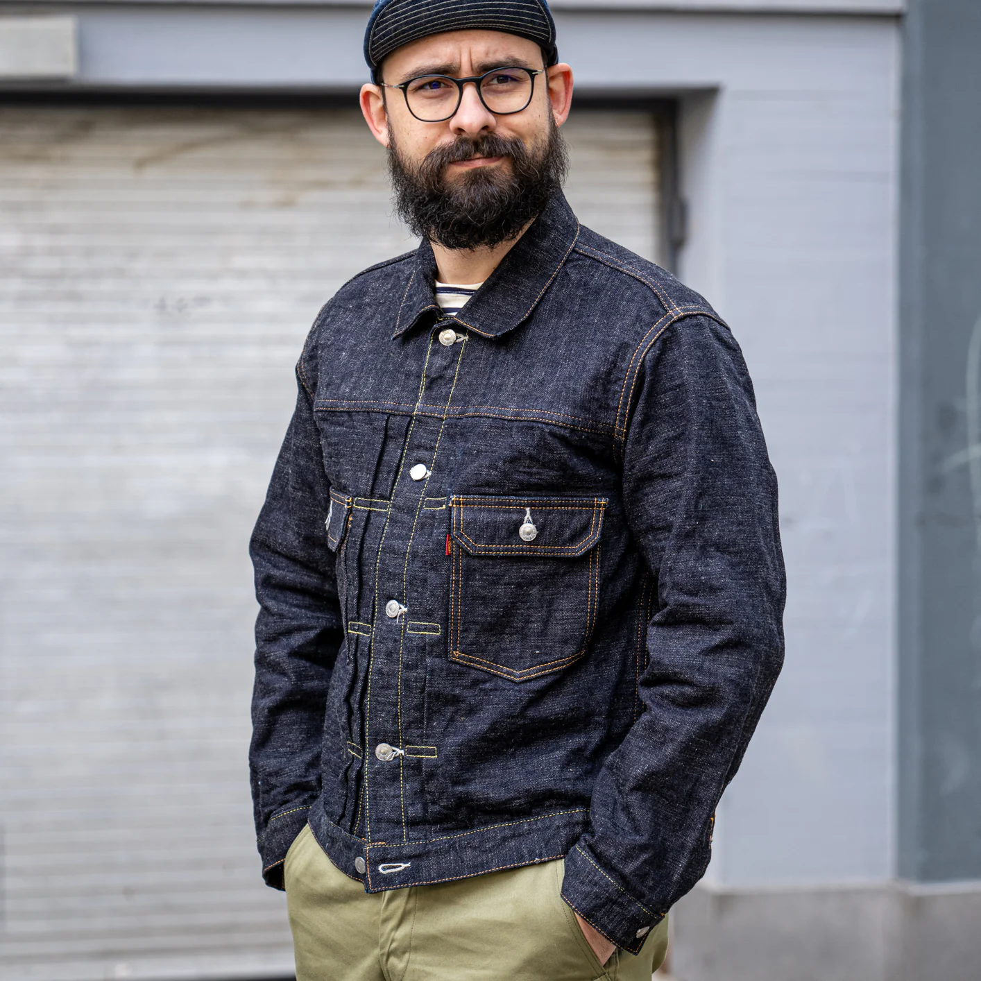 Strike Gold SGJ50S 15oz Slubby Type II Denim Jacket - Image 3