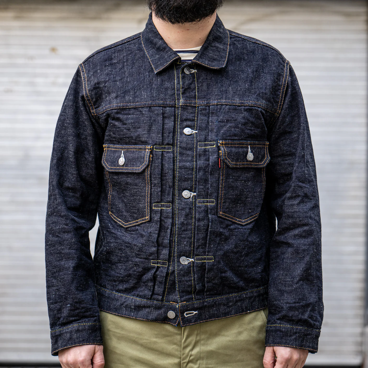 Strike Gold SGJ50S 15oz Slubby Type II Denim Jacket - Image 4