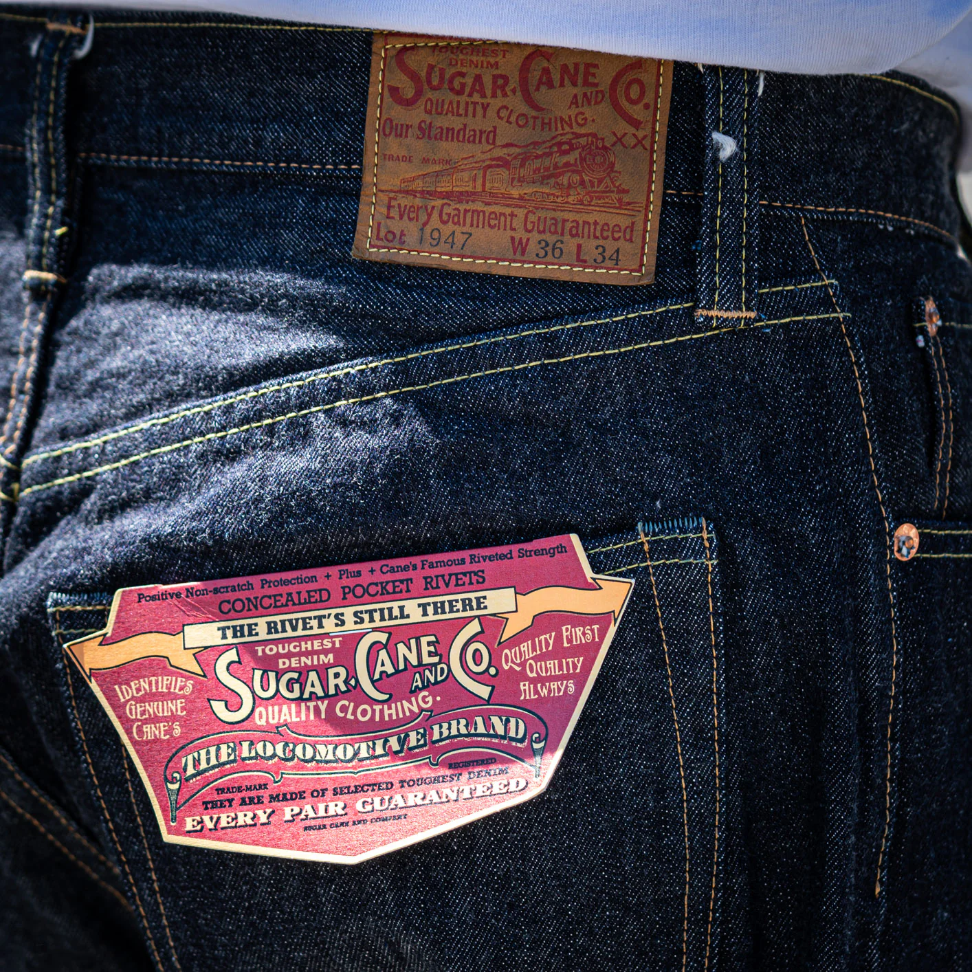 Sugar Cane 14.25oz 1947 Selvedge Jeans - Regular Straight - Image 6