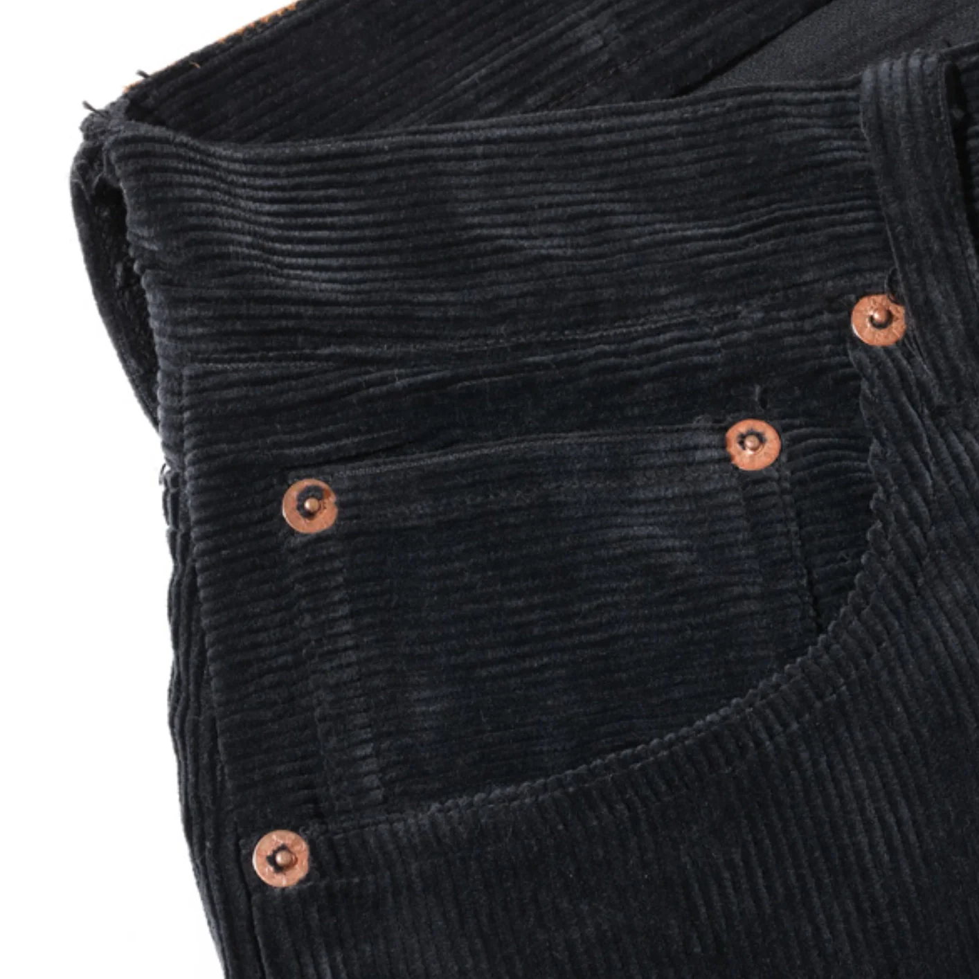 Sugar Cane 1947 9W Corduroy Pants – Black / Classic Straight - Image 4