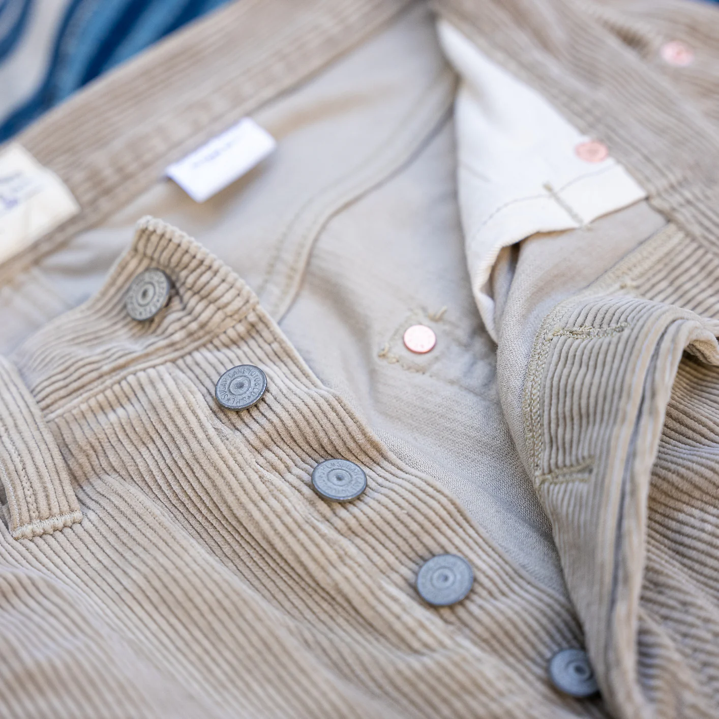 Sugar Cane 1947 9W Corduroy Pants – Beige / Classic Straight - Image 4