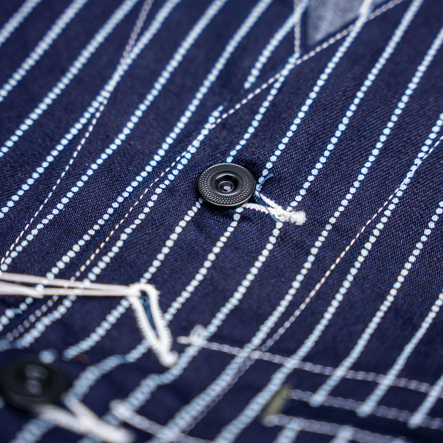 Sugar Cane 9oz Wabash Stripe Work Vest - Image 3