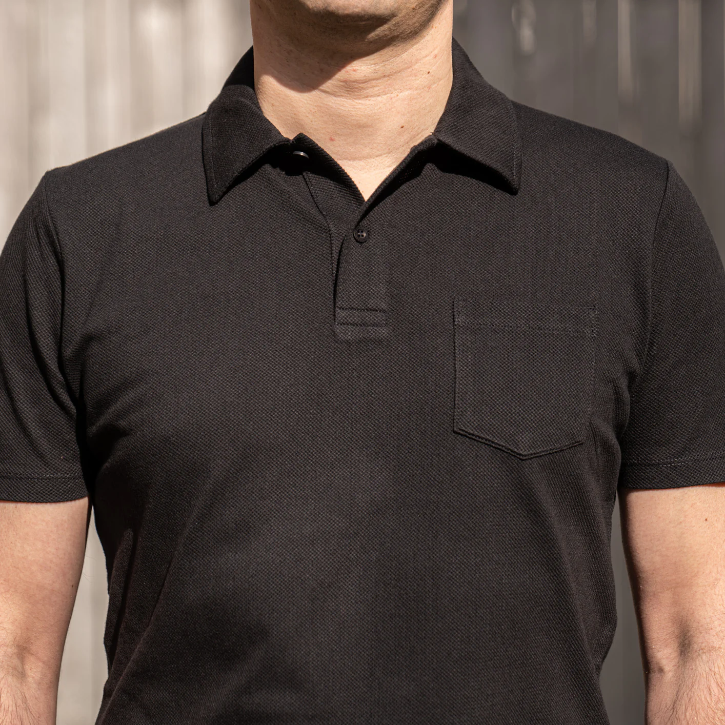 Sunspel Riviera Polo Shirt - Black - Image 3