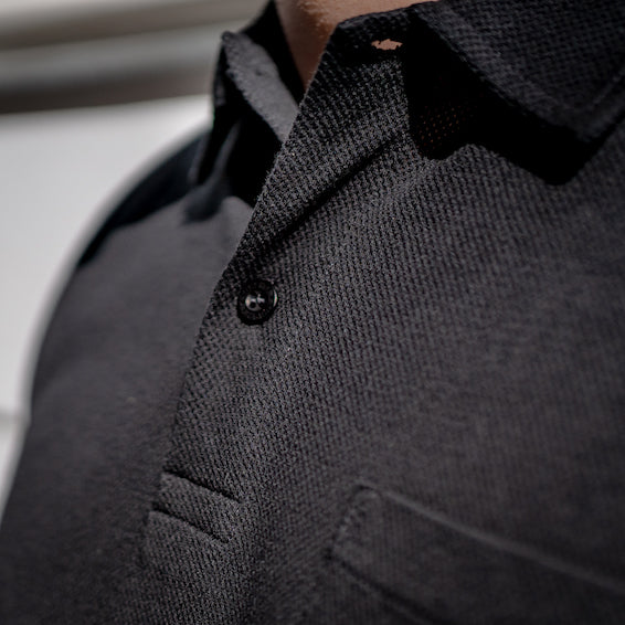 Sunspel Riviera Polo Shirt - Black - Image 6