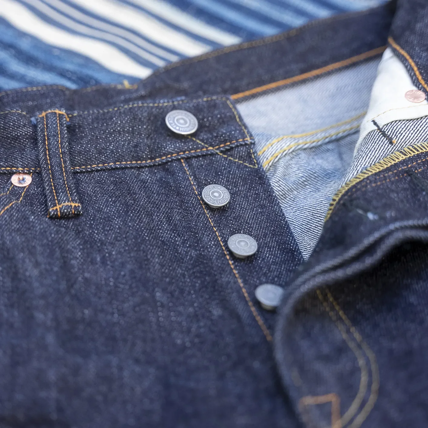 The Flat Head FN-8004 18oz Selvedge Jeans - Wide Tapered - Image 4