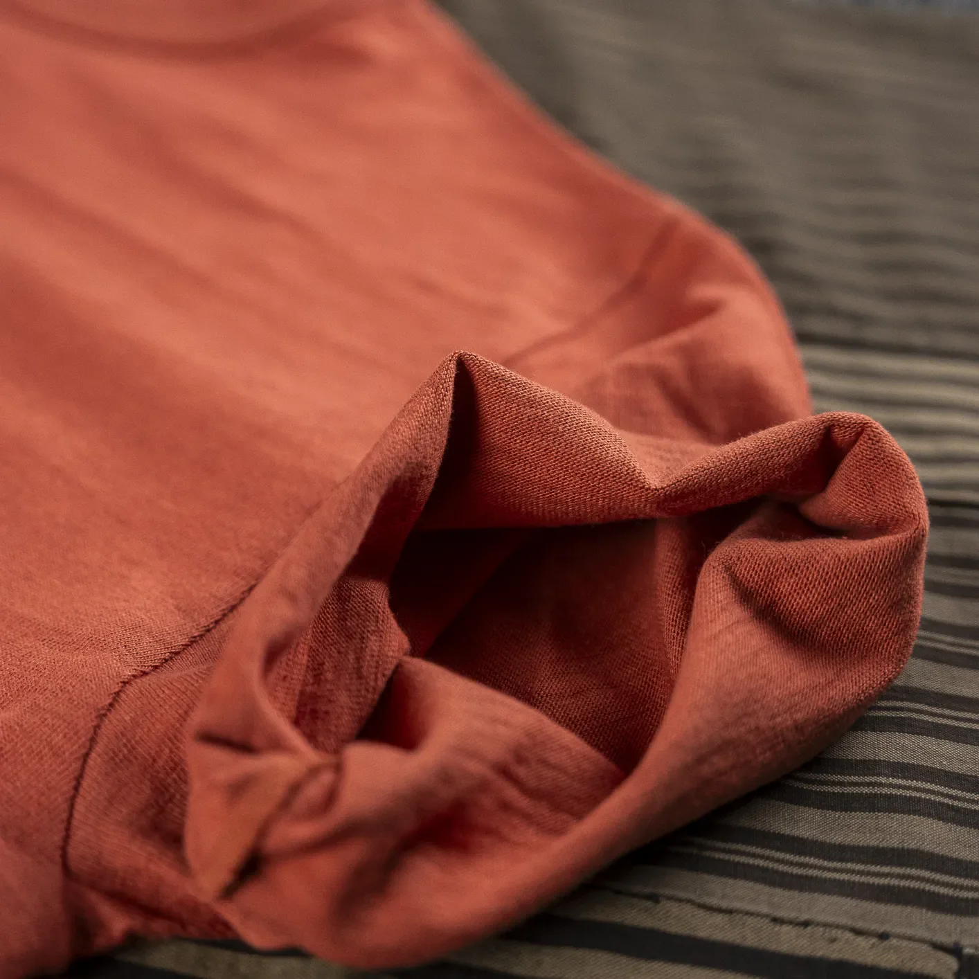 Warehouse Co. Lot 4601 Loopwheeled Slub Yarn T-Shirt - Salmon - Image 3