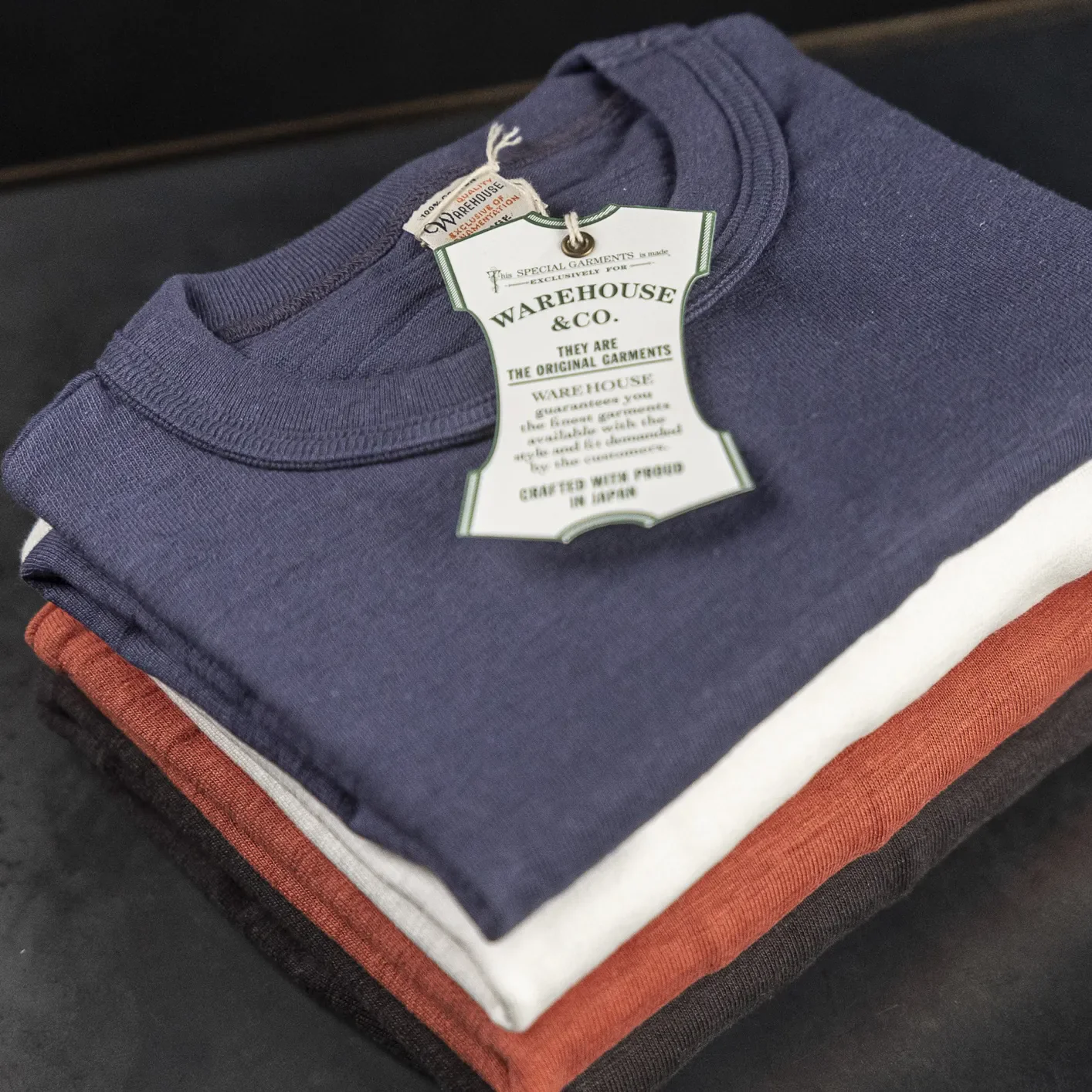 Warehouse Co. Lot 4601 Loopwheeled Slub Yarn T-Shirt - Salmon - Image 5