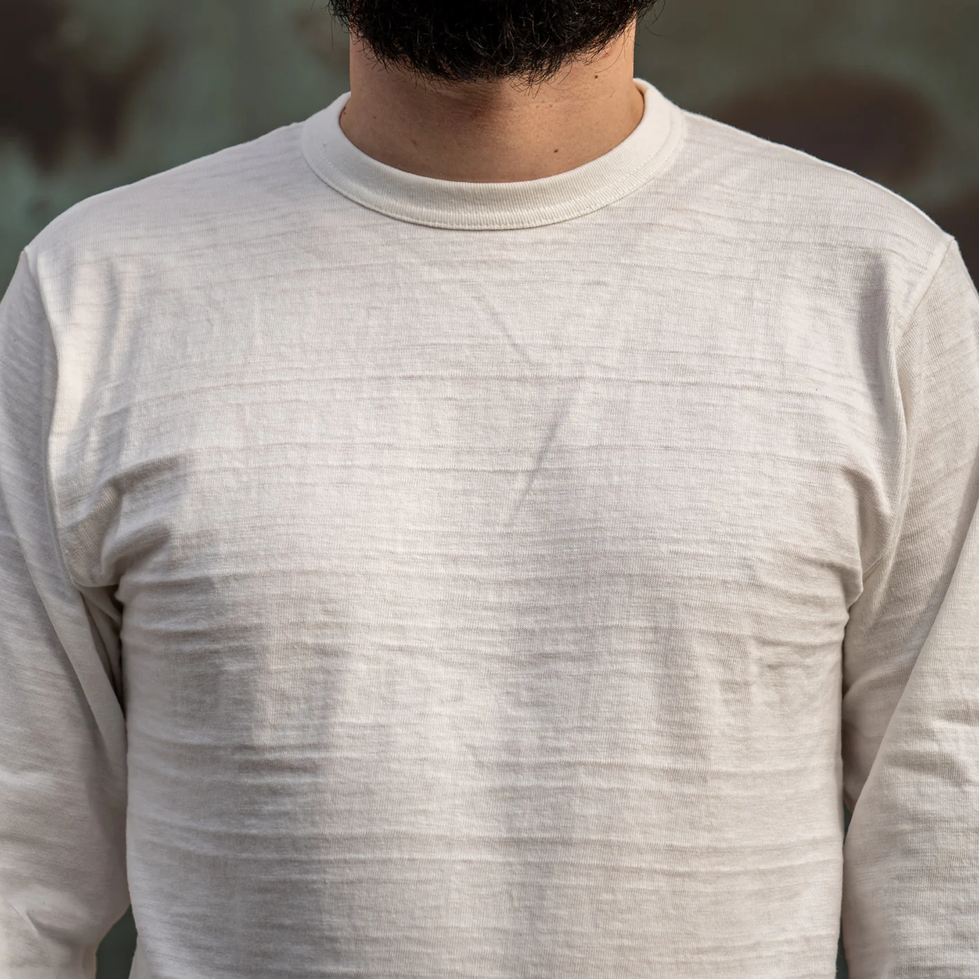 Warehouse Co. Lot 5906 Slub Yarn Long Sleeve – Off-White - Image 5