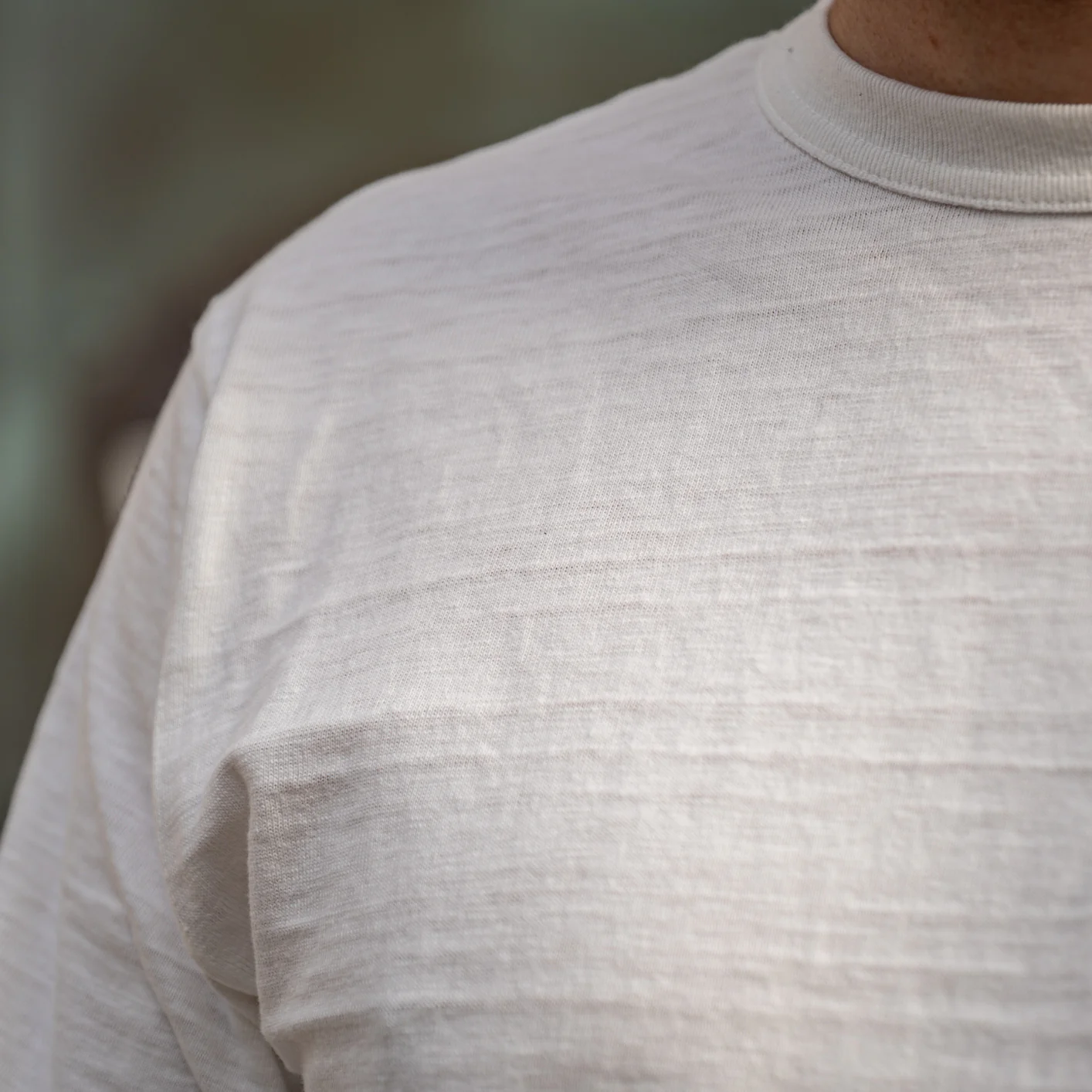 Warehouse Co. Lot 5906 Slub Yarn Long Sleeve – Off-White - Image 6