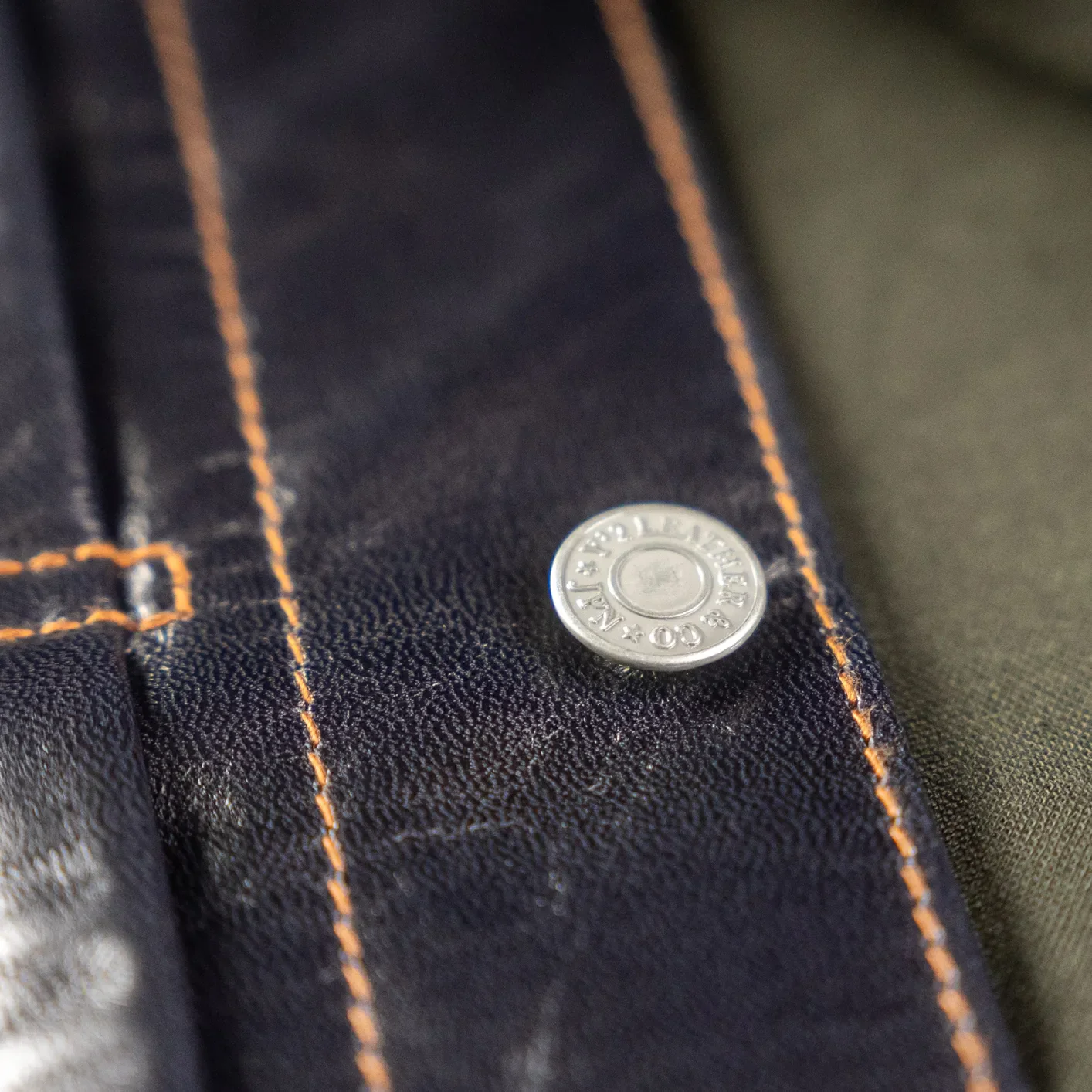 Y'2 Leather IB-141 Indigo Dyed Horsehide Type II Leather Jacket – Indigo - Image 4