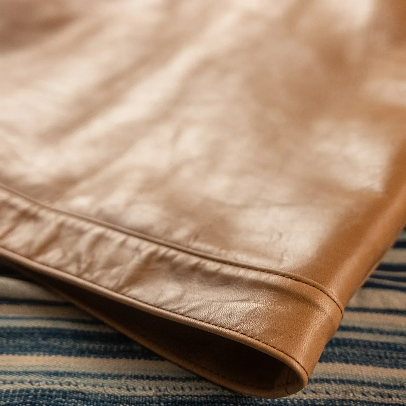 Y'2 Leather KB-140-T ‘Kakishibu‘ Horsehide Type I Leather Jacket – Natural - Image 6