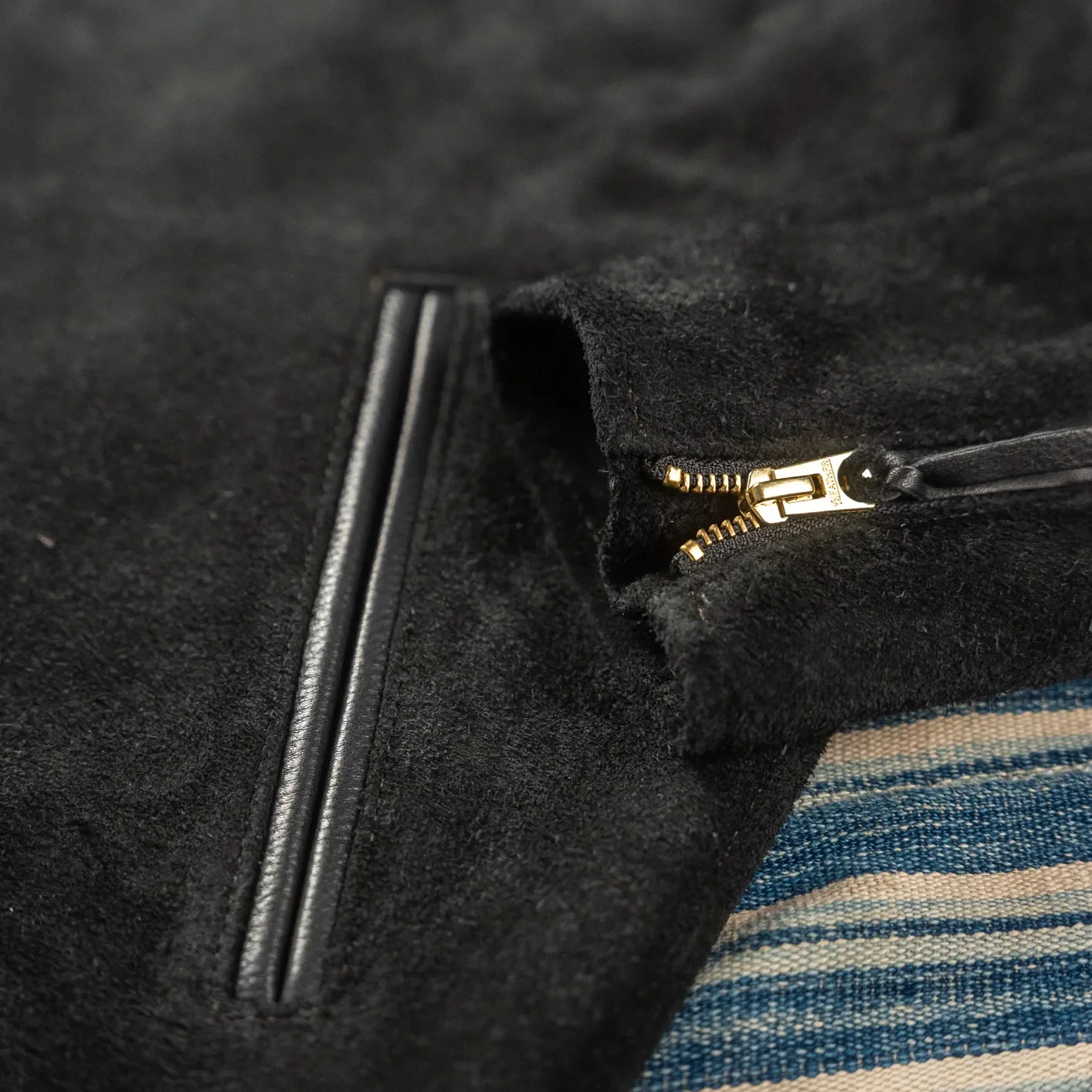 Y'2 Leather TR-65 Steer Roughout Single Riders Leather Jacket – Black - Image 3